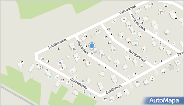 Kozienice, Jagodowa, 12, mapa Kozienice