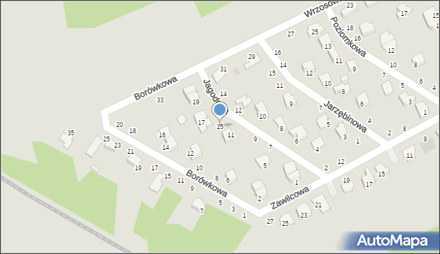 Kozienice, Jagodowa, 15, mapa Kozienice