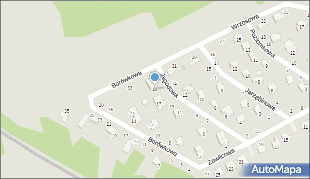 Kozienice, Jagodowa, 19, mapa Kozienice