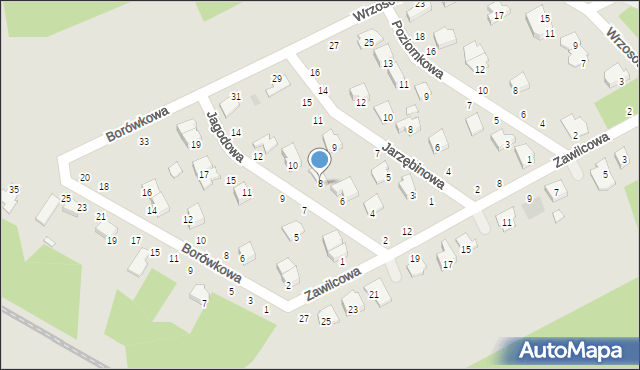 Kozienice, Jagodowa, 8, mapa Kozienice