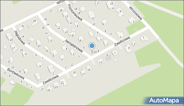 Kozienice, Jarzębinowa, 2, mapa Kozienice