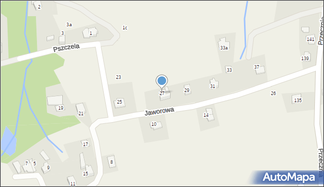 Kozy, Jaworowa, 27, mapa Kozy