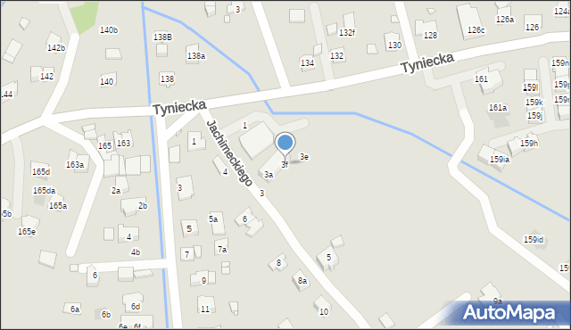 Kraków, Jachimeckiego Zdzisława, 3f, mapa Krakowa