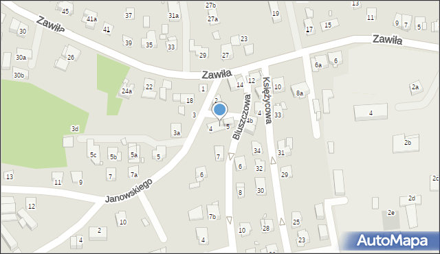 Kraków, Janowskiego Jana, 4a, mapa Krakowa
