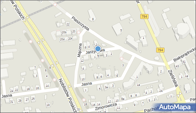 Kraków, Jarzynowa, 5, mapa Krakowa