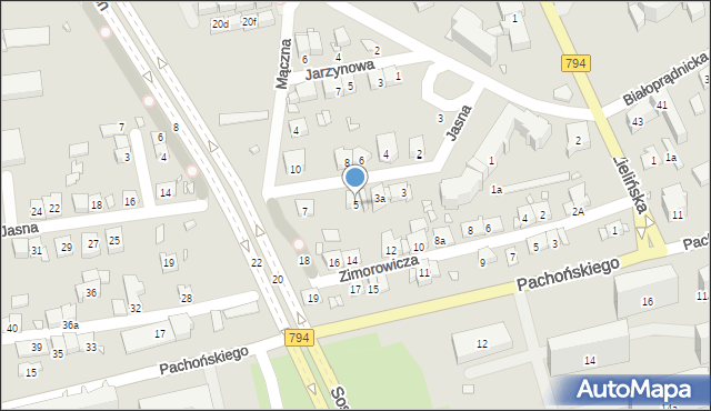Kraków, Jasna, 5, mapa Krakowa