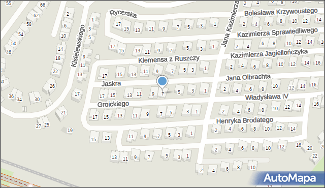 Kraków, Jaskra Mikołaja, 7, mapa Krakowa