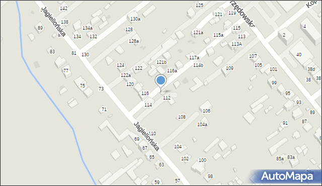 Kraśnik, Jagiellońska, 114a, mapa Kraśnik