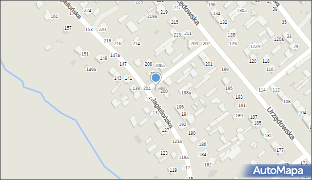 Kraśnik, Jagiellońska, 202, mapa Kraśnik