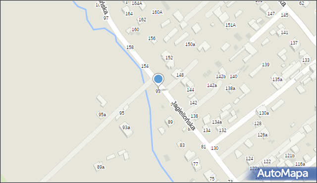 Kraśnik, Jagiellońska, 93, mapa Kraśnik