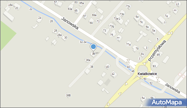 Kraśnik, Janowska, 36, mapa Kraśnik