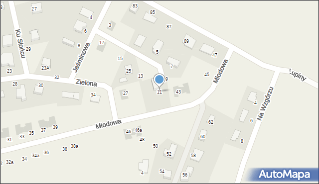 Krępa Słupska, Jaśminowa, 11, mapa Krępa Słupska