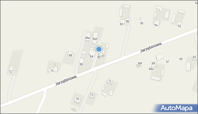Krępiec, Jarzębinowa, 62, mapa Krępiec