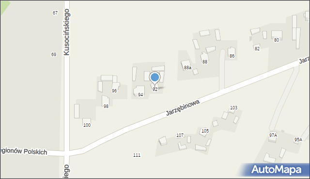 Krępiec, Jarzębinowa, 92, mapa Krępiec