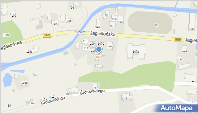 Krościenko nad Dunajcem, Jagiellońska, 107C, mapa Krościenko nad Dunajcem