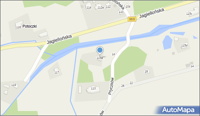 Krościenko nad Dunajcem, Jagiellońska, 113a, mapa Krościenko nad Dunajcem