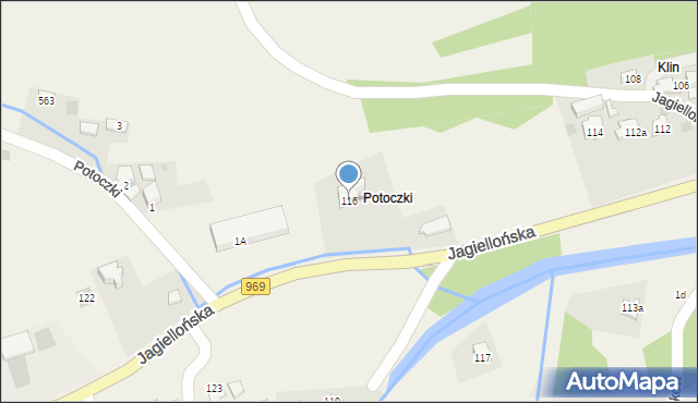 Krościenko nad Dunajcem, Jagiellońska, 116, mapa Krościenko nad Dunajcem