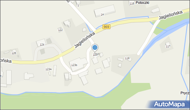 Krościenko nad Dunajcem, Jagiellońska, 123, mapa Krościenko nad Dunajcem