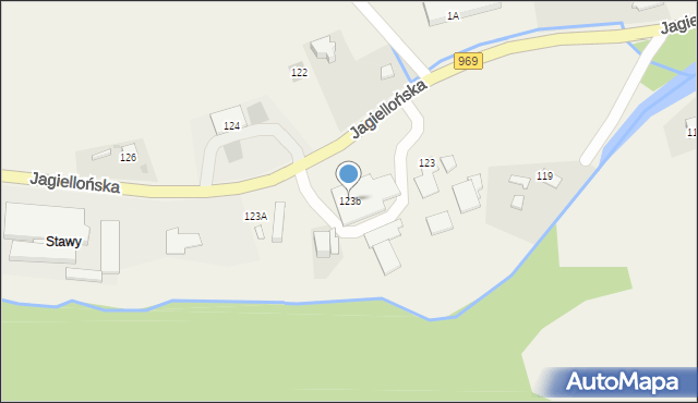 Krościenko nad Dunajcem, Jagiellońska, 123b, mapa Krościenko nad Dunajcem