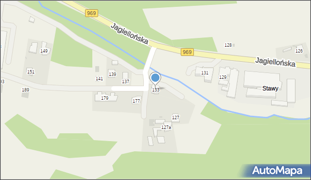 Krościenko nad Dunajcem, Jagiellońska, 133, mapa Krościenko nad Dunajcem