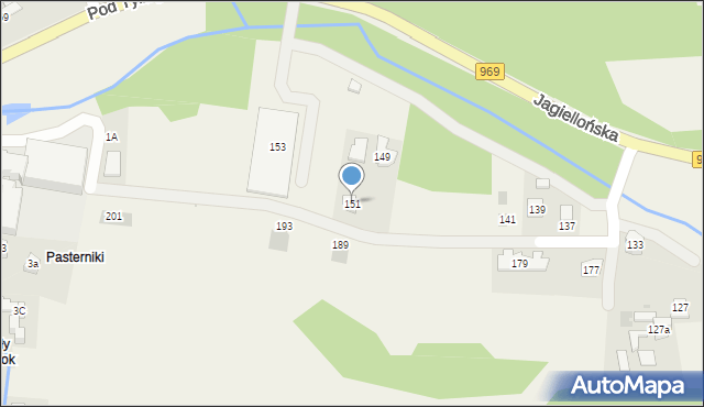 Krościenko nad Dunajcem, Jagiellońska, 151, mapa Krościenko nad Dunajcem