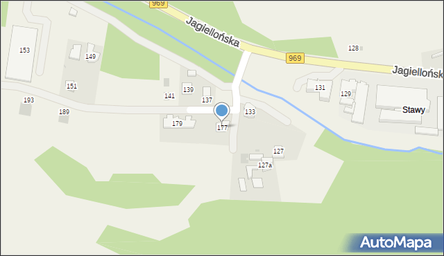 Krościenko nad Dunajcem, Jagiellońska, 177, mapa Krościenko nad Dunajcem