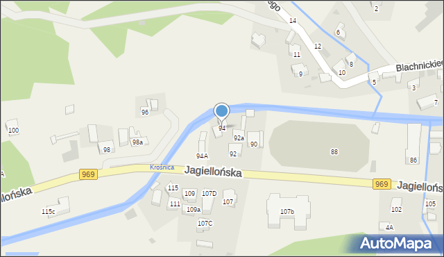 Krościenko nad Dunajcem, Jagiellońska, 94, mapa Krościenko nad Dunajcem