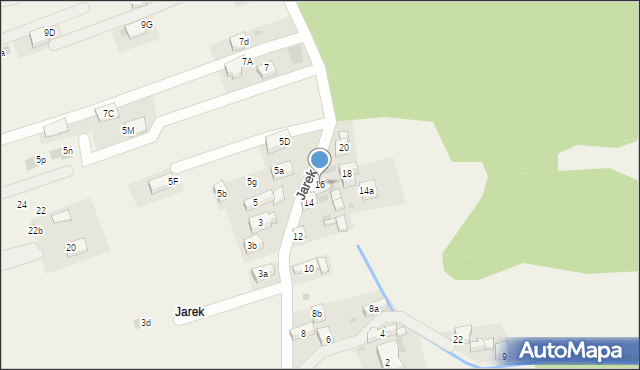 Krościenko nad Dunajcem, Jarek, 16, mapa Krościenko nad Dunajcem