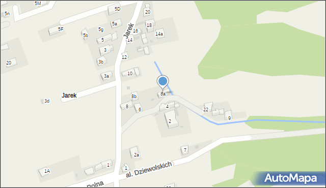 Krościenko nad Dunajcem, Jarek, 8a, mapa Krościenko nad Dunajcem