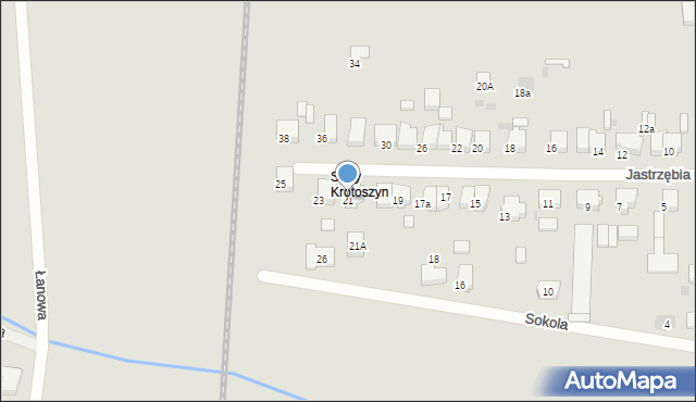 Krotoszyn, Jastrzębia, 21, mapa Krotoszyna