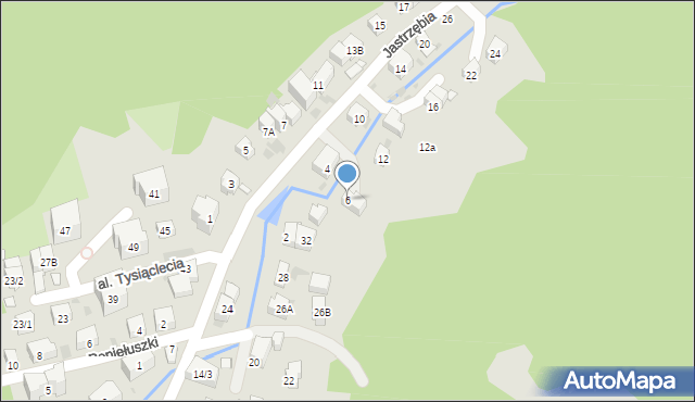 Krynica-Zdrój, Jastrzębia, 6, mapa Krynica-Zdrój