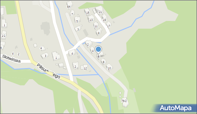 Krynica-Zdrój, Jaworowa, 6, mapa Krynica-Zdrój