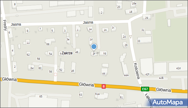 Kudowa-Zdrój, Jasna, 1f, mapa Kudowa-Zdrój