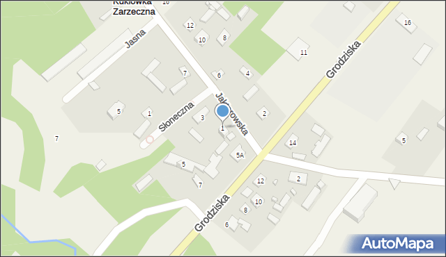 Kuklówka Zarzeczna, Jaktorowska, 1, mapa Kuklówka Zarzeczna