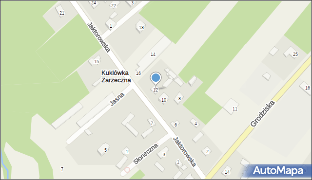 Kuklówka Zarzeczna, Jaktorowska, 12, mapa Kuklówka Zarzeczna