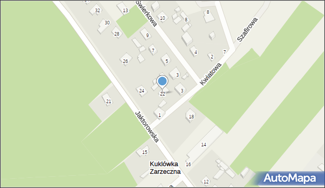 Kuklówka Zarzeczna, Jaktorowska, 22, mapa Kuklówka Zarzeczna