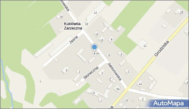 Kuklówka Zarzeczna, Jaktorowska, 7, mapa Kuklówka Zarzeczna