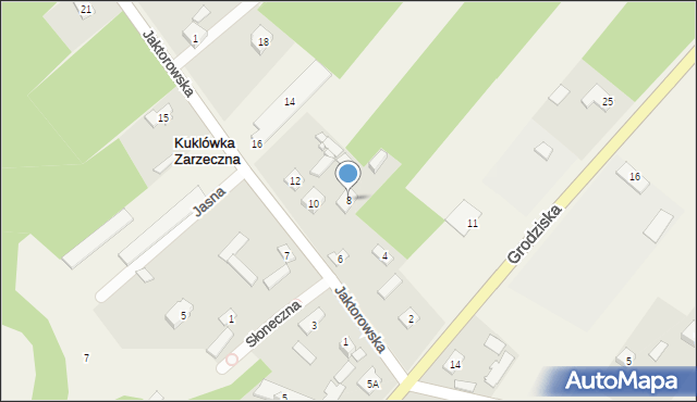 Kuklówka Zarzeczna, Jaktorowska, 8, mapa Kuklówka Zarzeczna