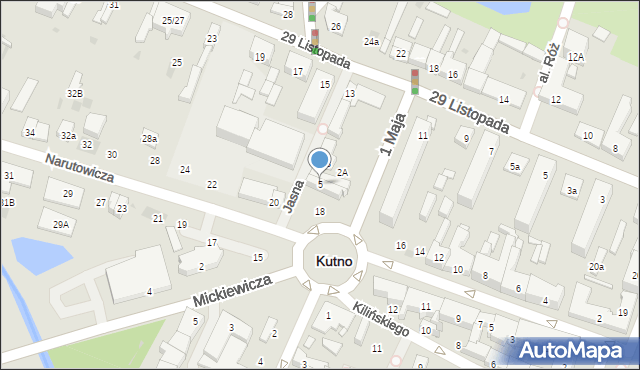 Kutno, Jasna, 5, mapa Kutno