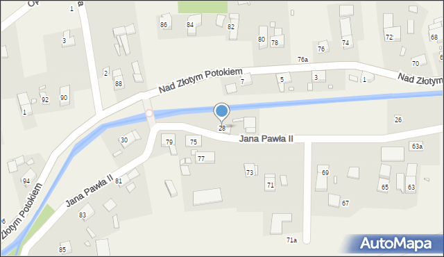 Łąka Prudnicka, Jana Pawła II, 28, mapa Łąka Prudnicka