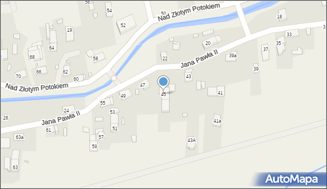 Łąka Prudnicka, Jana Pawła II, 45, mapa Łąka Prudnicka