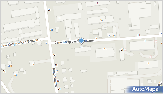 Łańcut, Jana Kasprowicza Boczna, 2, mapa Łańcut