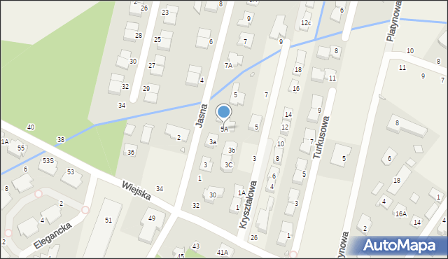 Łazy, Jasna, 5A, mapa Łazy