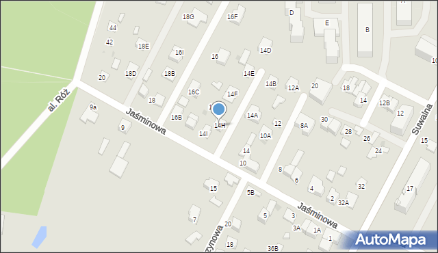 Legionowo, Jaśminowa, 14H, mapa Legionowo