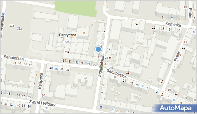 Legnica, Jagiellońska, 1, mapa Legnicy