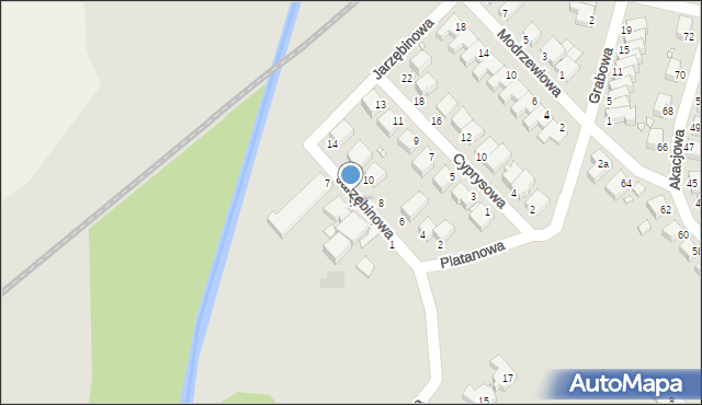 Legnica, Jarzębinowa, 5, mapa Legnicy