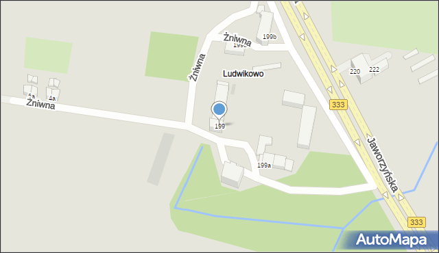 Legnica, Jaworzyńska, 199, mapa Legnicy