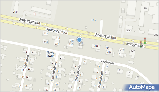 Legnica, Jaworzyńska, 239, mapa Legnicy