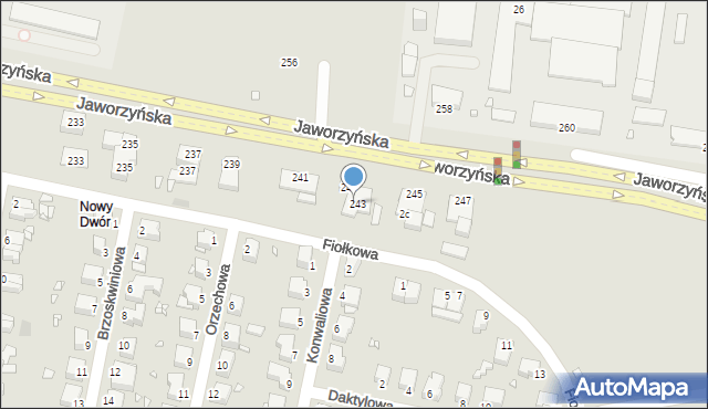 Legnica, Jaworzyńska, 243, mapa Legnicy