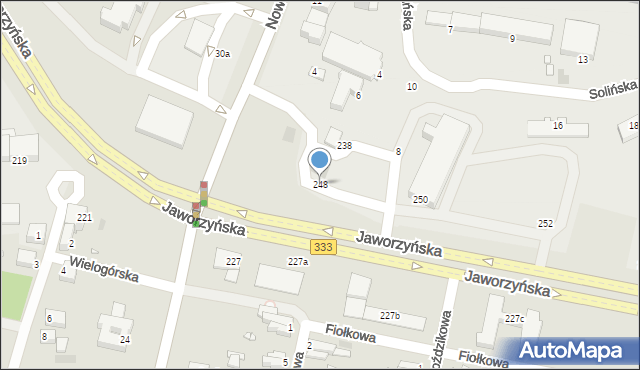 Legnica, Jaworzyńska, 248, mapa Legnicy